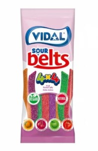 Żelki Kwaśne kolorowe Paski 90g Vidal