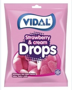 Żelki truskawkowo śmietankowe 90 g Vidal