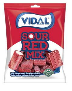 Żelki Czerwony mix lekko kwaśny 90 g Vidal