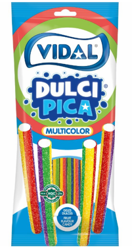 Żelki owocowe mix słomki 90 g Vidal