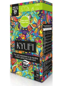 Kyufi Zielona herbata miętowa błyskawiczna bez cukru 15 saszetek