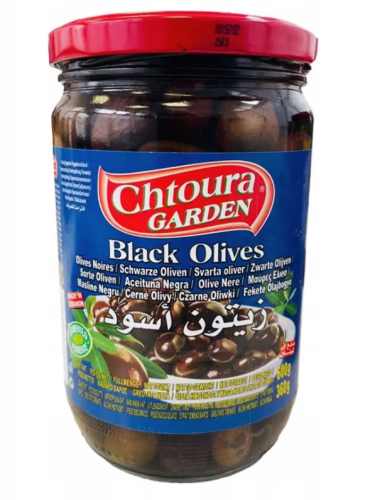 OLIWKI CZARNE LIBAŃSKIE Z PESTKĄ 600 G Chtoura
