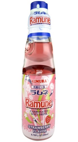 Napój Truskawkowy gazowany 200ml. Ramune