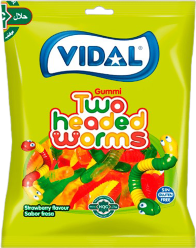 Żelki Kolorowe Truskawkowe  Robaki 90 g Vidal