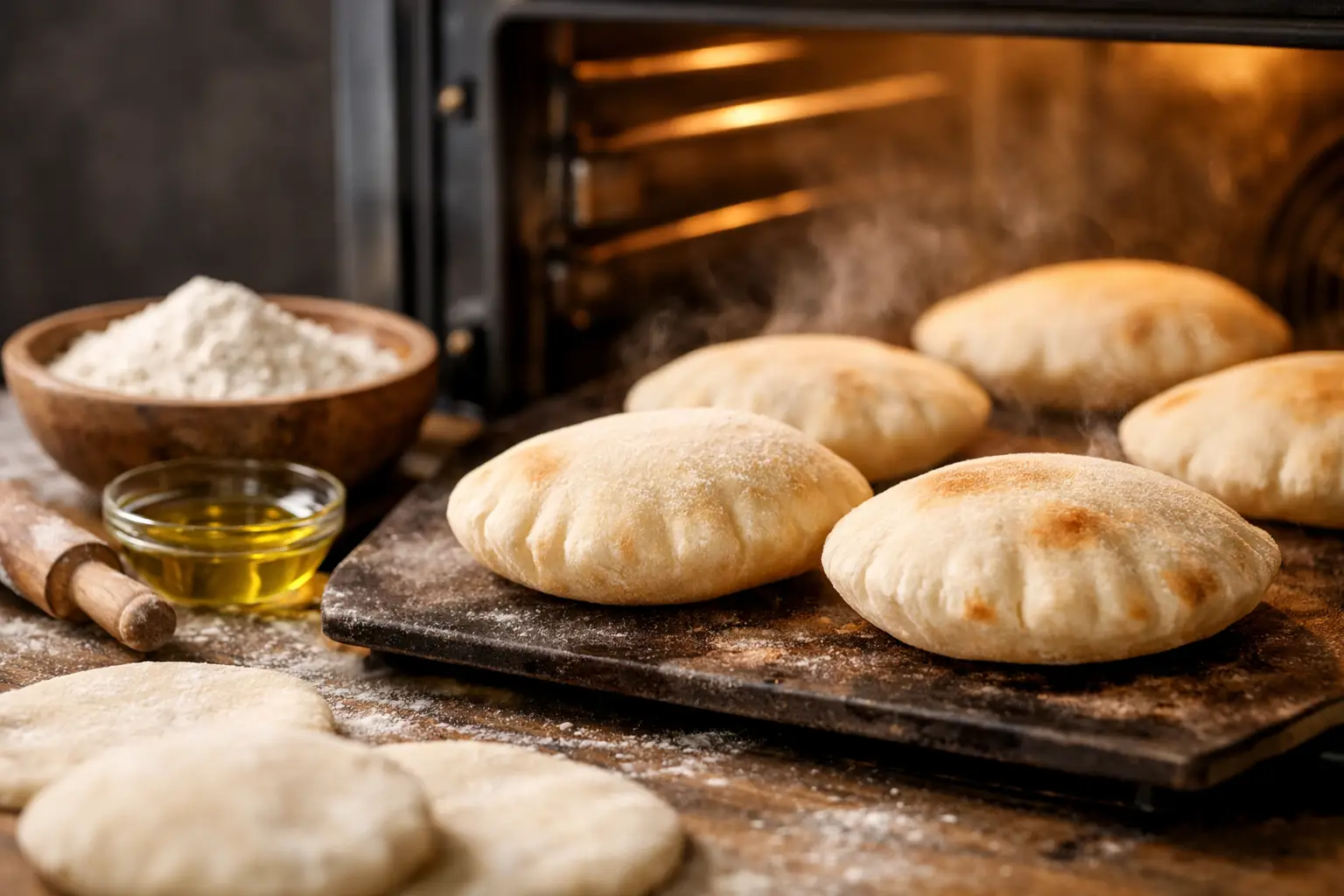 Jak piec chleb pita, żeby wyrósł jak trzeba